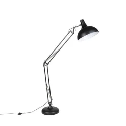 Smart vloerlamp zwart verstelbaar incl. Wifi A60 - Hobby