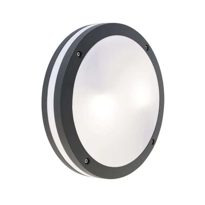 Smart wand- en plafondlamp donkergrijs incl. Wifi A60 - Glow