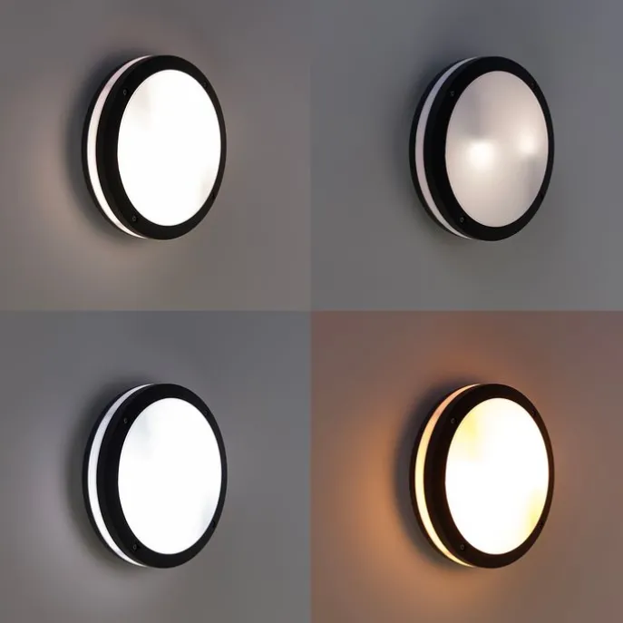 Smart wand- en plafondlamp donkergrijs incl. Wifi A60 - Glow