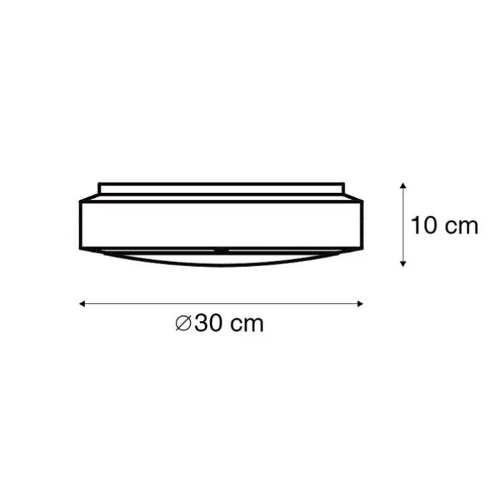 Smart wand- en plafondlamp donkergrijs incl. Wifi A60 - Glow