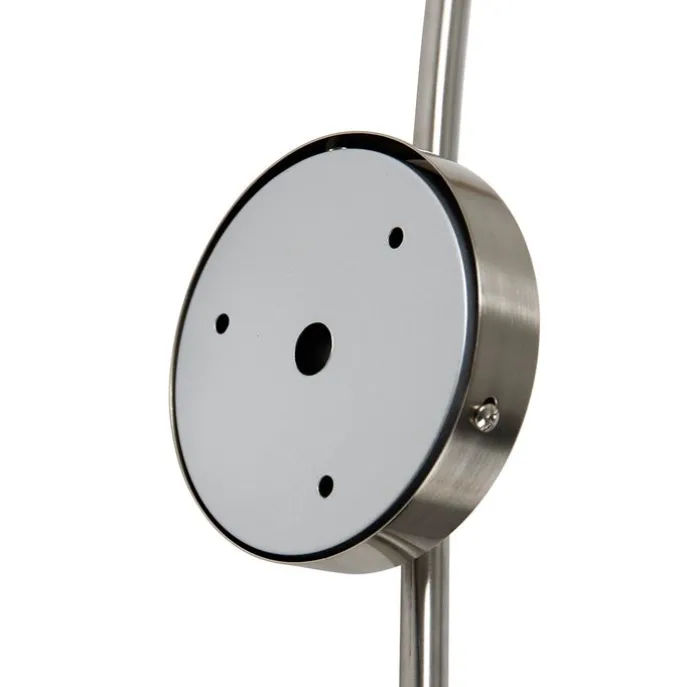 Smart wandbooglamp staal met witte kap incl. Wifi A60 - Bow