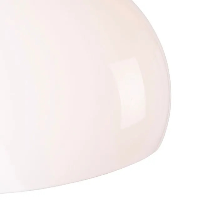 Smart wandbooglamp staal met witte kap incl. Wifi A60 - Bow