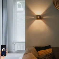 Smart wandlamp donkerbrons 9,7 cm incl. Wifi G9 - Transfer Groove