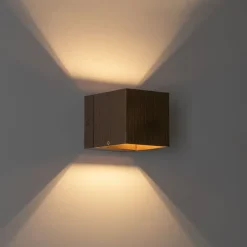 Smart wandlamp donkerbrons 8 cm incl. Wifi G9 - Transfer