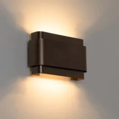 Smart wandlamp donkerbrons 2-lichts incl. 2 Wifi G9 - Coen