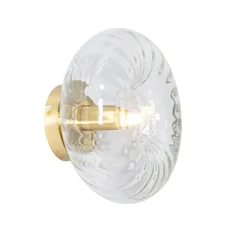 Smart wandlamp goud met glas incl. Wifi P45 - Ayesha