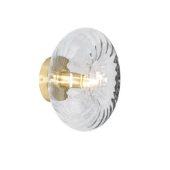 Smart wandlamp goud met glas incl. Wifi P45 - Ayesha