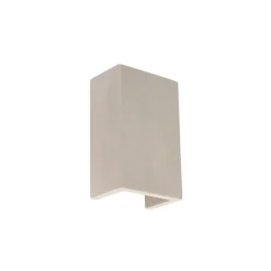 Smart wandlamp grijs beton rechthoek incl. Wifi G9 - Meaux