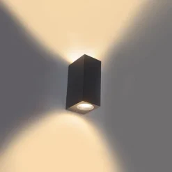 Smart wandlamp grijs van kunststof Incl. 2 Wifi GU10 - Baleno