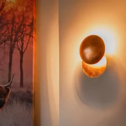 Smart wandlamp koper incl. Wifi G9 - Sunrise