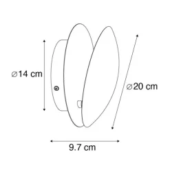 Smart wandlamp koper incl. Wifi G9 - Sunrise