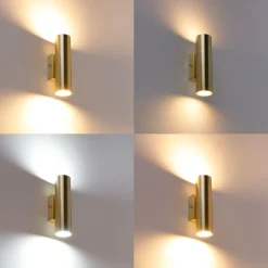 Smart wandlamp messing incl. 2 Wifi GU10 - Jeana