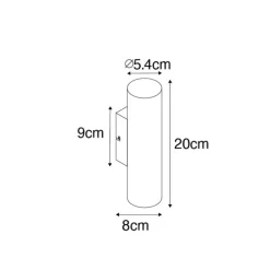 Smart wandlamp messing incl. 2 Wifi GU10 - Jeana