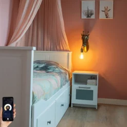 Smart wandlamp messing incl. Wifi G95 - Animal Giraf