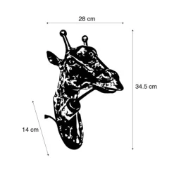 Smart wandlamp messing incl. Wifi G95 - Animal Giraf