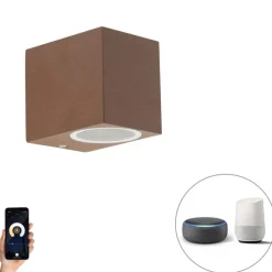 Smart wandlamp roestbruin IP44 incl. Wifi GU10 - Baleno