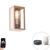 Smart wandlamp roestbruin 26 cm IP44 incl. Wifi ST64- Charlois