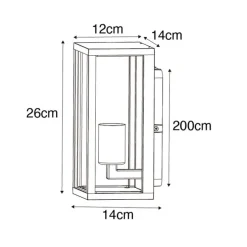 Smart wandlamp roestbruin 26 cm IP44 incl. Wifi ST64- Charlois