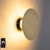 Smart wandlamp rond goud incl. 2 Wifi g9 - Pulley