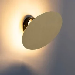 Smart wandlamp rond goud incl. 2 Wifi g9 - Pulley