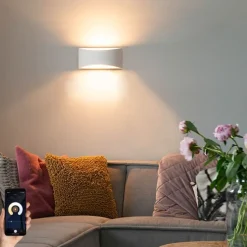 Smart wandlamp wit 20 cm incl. Wifi G9 - Tum