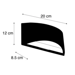 Smart wandlamp wit 20 cm incl. Wifi G9 - Tum