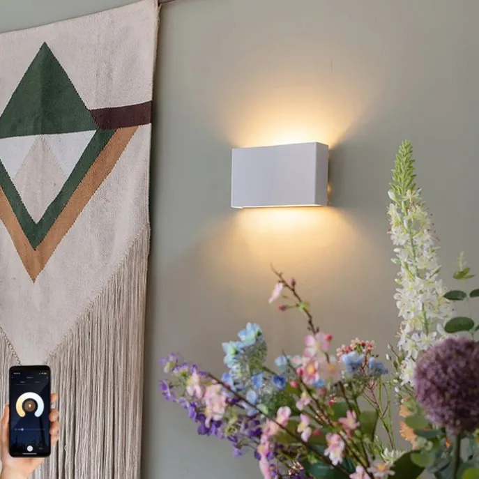 Smart wandlamp wit 24 cm incl. 2 Wifi G9 - Otan