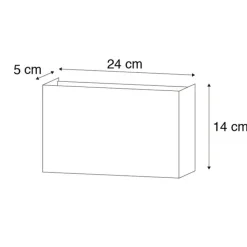 Smart wandlamp wit 24 cm incl. 2 Wifi G9 - Otan