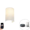 Smart wandlamp wit incl. Wifi A60 - Simple Drum Jute