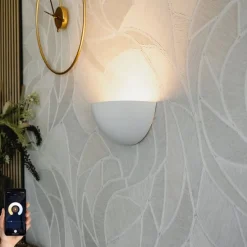 Smart wandlamp wit incl. Wifi P45 - Britt