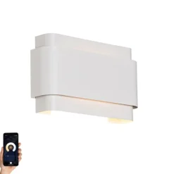 Smart wandlamp wit 2-lichts incl. 2 Wifi G9 - Coen