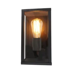 Smart wandlamp zwart 26 cm IP44 incl. Wifi ST64- Charlois