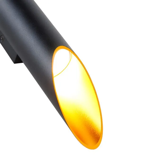 Smart wandlamp zwart 5,6 cm incl. 2 Wifi GU10- Organo