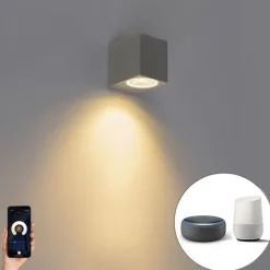 Smart wandlamp zwart incl. WiFi GU10 IP44 - Baleno