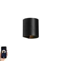 Smart wandlamp zwart incl. Wifi G9 - Sabbio