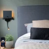 Smart wandlamp zwart met USB en flexarm incl. Wifi G9 - Flero