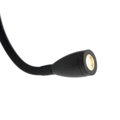 Smart wandlamp zwart met USB en flexarm incl. Wifi G9 - Flero