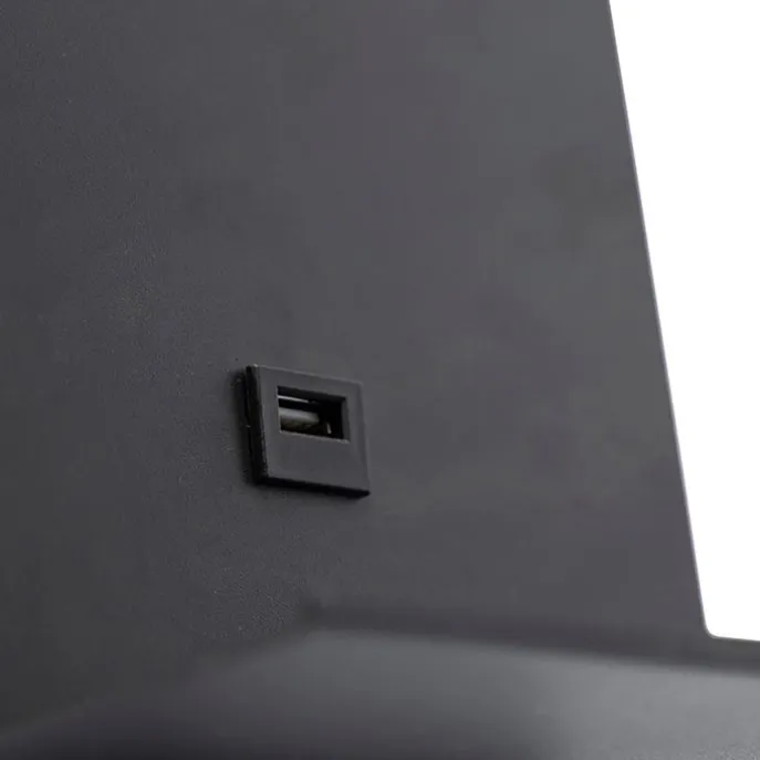 Smart wandlamp zwart met USB en flexarm incl. Wifi G9 - Flero