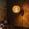 Smart wandlamp zwart met goud glas incl. Wifi A60 - Bert