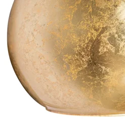 Smart wandlamp zwart met goud glas incl. Wifi A60 - Bert