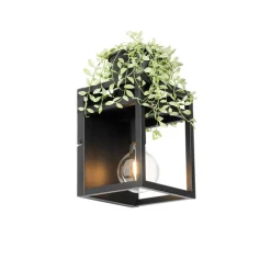 Smart wandlamp zwart met rek incl. Wifi G95 - Cage Rack