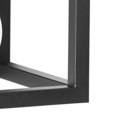 Smart wandlamp zwart met rek incl. Wifi G95 - Cage Rack