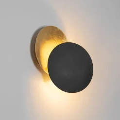 Smart wandlamp zwart met goud incl. Wifi G9 - Sunrise