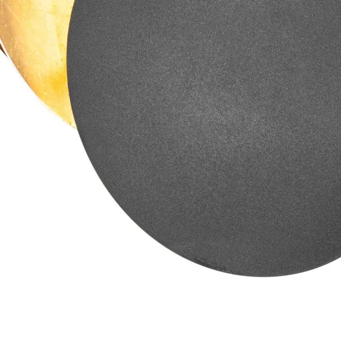 Smart wandlamp zwart met goud incl. Wifi G9 - Sunrise