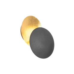 Smart wandlamp zwart met goud incl. Wifi G9 - Sunrise