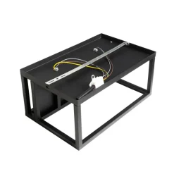 Smart wandlamp zwart met rek incl. 2 Wifi G95 - Cage Rack