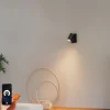 Smart wandlamp zwart verstelbaar met schakelaar incl. Wifi GU10 50mm - Jeana Luxe