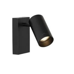 Smart wandlamp zwart verstelbaar met schakelaar incl. Wifi GU10 50mm - Jeana Luxe