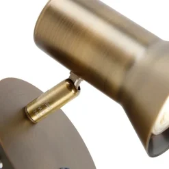 Smart Wandspot brons draai- en kantelbaar met schakelaar incl. Wifi GU10 50mm - Karin 1