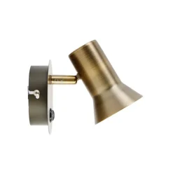 Smart Wandspot brons draai- en kantelbaar met schakelaar incl. Wifi GU10 50mm - Karin 1